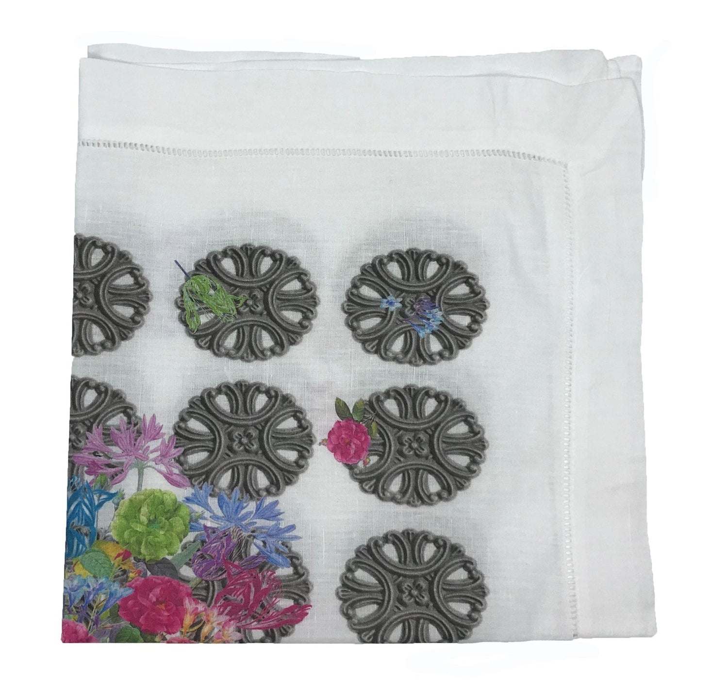 Pistals Metal Bouquet 22&quot;X22&quot; Dinner Napkins, Set of 4 - nicolettemayer.com