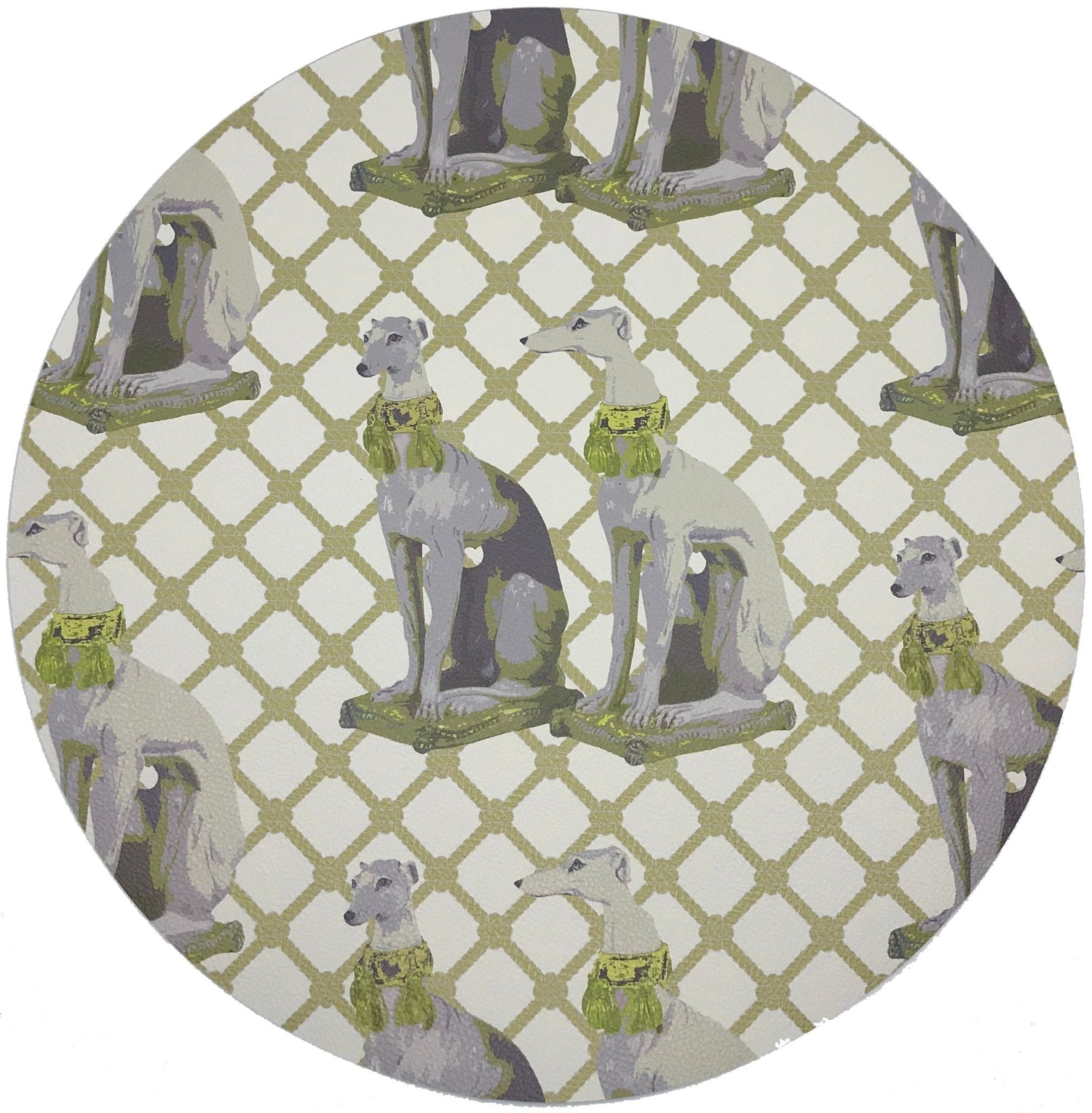 Regal Greyhound Gold 16&quot; Round Pebble Placemats, Set Of 4 - nicolettemayer.com