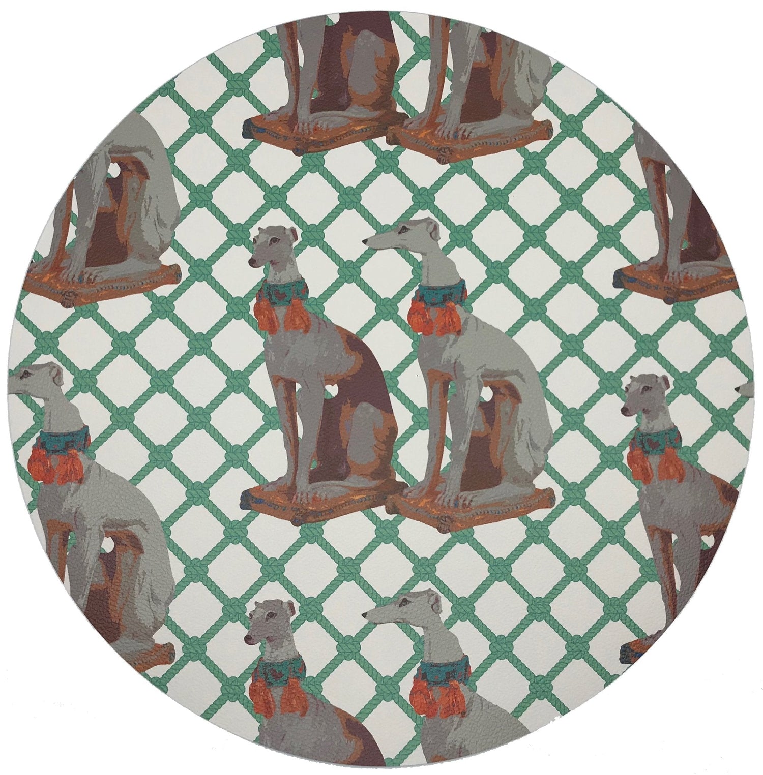 Regal Greyhound Marion 16&quot; Round Pebble Placemats, Set Of 4 - nicolettemayer.com