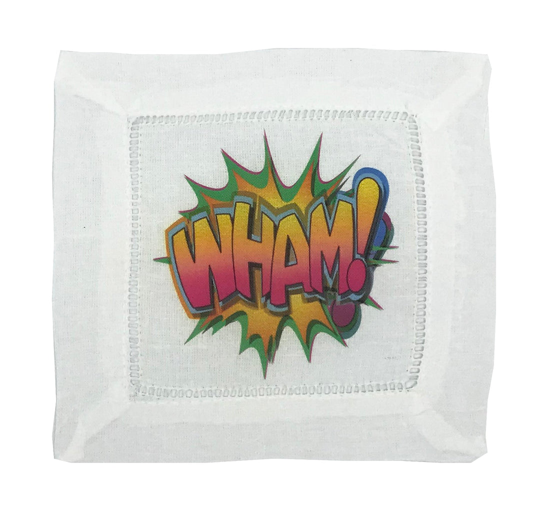 Wham Yellow 6X6&quot; Cotton Sateen Cocktail Napkins Set of 4