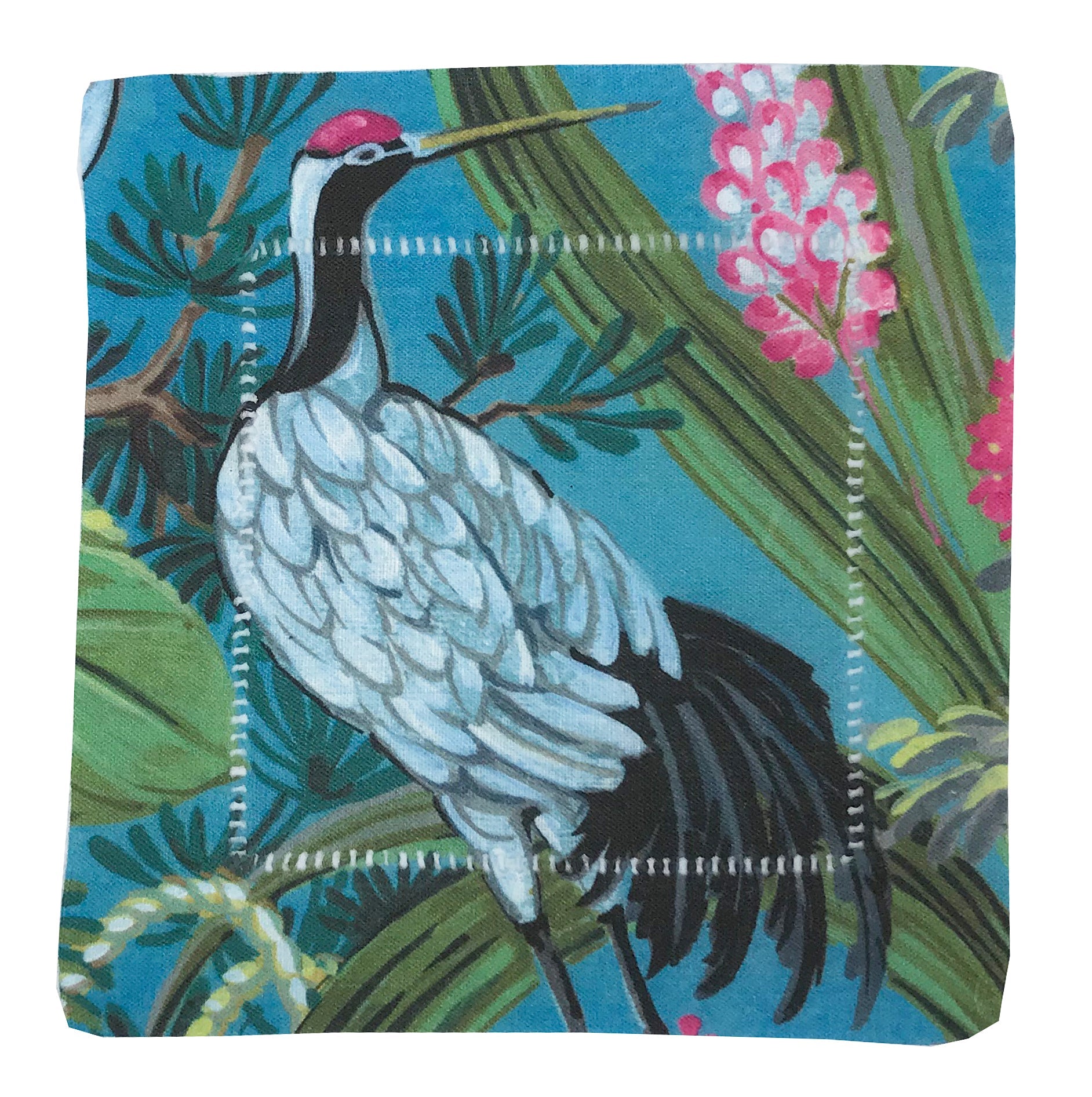 Summer Palace Sarus 6X6&quot; Hemstitch Cocktail Napkins Set of 4 - nicolettemayer.com