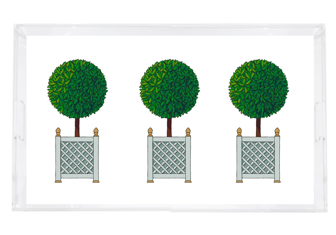 Timothy Corrigan Topiary 12.25&quot;x7.75&quot; Vanity Acrylic Tray - nicolettemayer.com