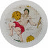 Zodiac Aquarius White 16" Round Pebble Placemat Set of 4 - nicolettemayer.com