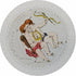 Zodiac Gemini White 16" Round Pebble Placemat Set of 4 - nicolettemayer.com